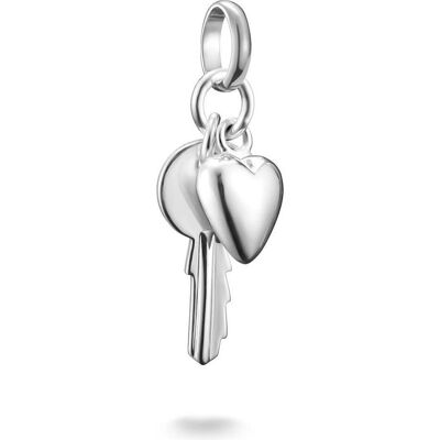 Thomas Sabo, Kettenanhänger, Charm-Anhänger Schlüssel mit Herz Connect Silber, (Silber 925, Sterling Silver) Thomas Sabo, Kettenanhänger, Charm-Anhänger Schlüssel mit Herz Connect Silber, (Silber 925, Sterling Silver)