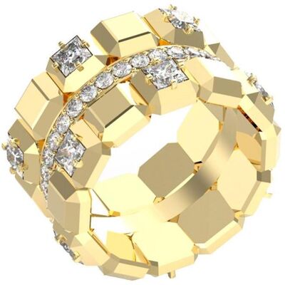 Guess Ring, Ace of Diamonds Ring, (58) Guess Ring, Ace of Diamonds Ring, (58)