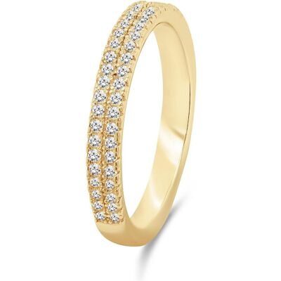 Brilio, Ring, Silver - Sparkling gold-plated ring with clear zircons RI059Y - Circuit: 54 mm, (54) Brilio, Ring, Silver - Sparkling gold-plated ring with clear zircons RI059Y - Circuit: 54 mm, (54)