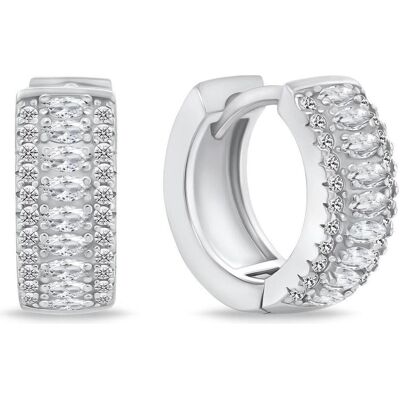 Brilio, Ohrringe, Silver - Unmissable silver earrings with zircons EA774W, (Silber) Brilio, Ohrringe, Silver - Unmissable silver earrings with zircons EA774W, (Silber)