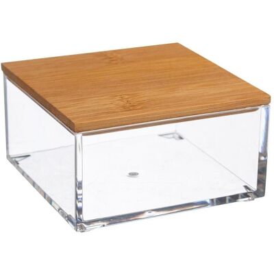 5Five, Uhrenbox + Schmuckaufbewahrung, Kleine Box mit Bambulock, Transparent 5Five, Uhrenbox + Schmuckaufbewahrung, Kleine Box mit Bambulock, Transparent