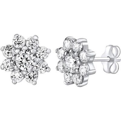 Silvego, Ohrringe, Silver earrings of clear zircon for the purse, (Silber) Silvego, Ohrringe, Silver earrings of clear zircon for the purse, (Silber)