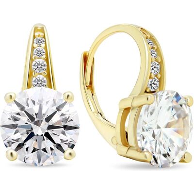 Brilio, Ohrringe, Silver - Charming gold-plated earrings with clear zircons EA465Y Brilio, Ohrringe, Silver - Charming gold-plated earrings with clear zircons EA465Y