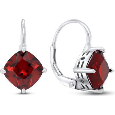 Brilio, Ohrringe, Silver - Fashion silver earrings with red zircons EA304WR, (Silber) Brilio, Ohrringe, Silver - Fashion silver earrings with red zircons EA304WR, (Silber)