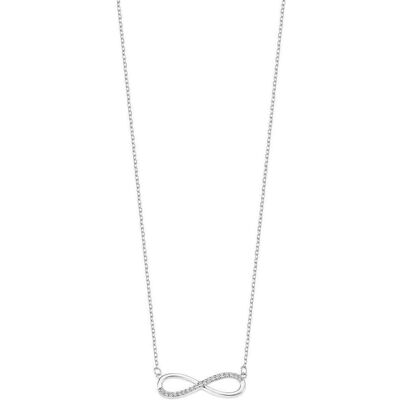 Lotus Halsschmuck, Silver - Glittering silver necklace with clear zircons Infinity LP1872-1 / 1 (L), (Metall) Lotus Halsschmuck, Silver - Glittering silver necklace with clear zircons Infinity LP1872-1 / 1 (L), (Metall)