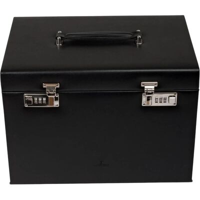 Windrose, Uhrenbox + Schmuckaufbewahrung, Ambiance Schmuckkasten Leder 37 cm, Schwarz Windrose, Uhrenbox + Schmuckaufbewahrung, Ambiance Schmuckkasten Leder 37 cm, Schwarz