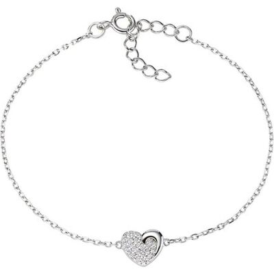 Amen, Halsschmuck, - Silberne Halskette mit einem Herz Love CLCZLBBZ (Kette. Anhänger), (Silber) Amen, Halsschmuck, - Silberne Halskette mit einem Herz Love CLCZLBBZ (Kette. Anhänger), (Silber)