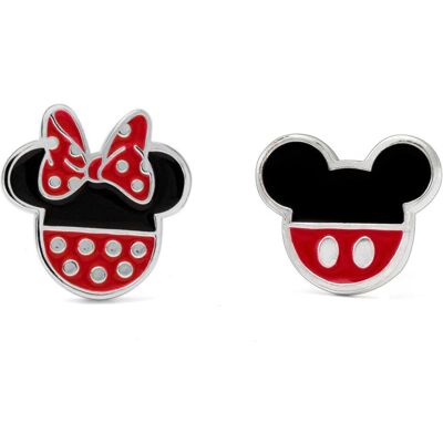 NoName, Ohrringe, MINNIE + MICKEY - 1 Paire de Clous d'Oreilles - Laiton Argent Plaqué, (Argent Plaqué, Laiton) NoName, Ohrringe, MINNIE + MICKEY - 1 Paire de Clous d'Oreilles - Laiton Argent Plaqué, (Argent Plaqué, Laiton)