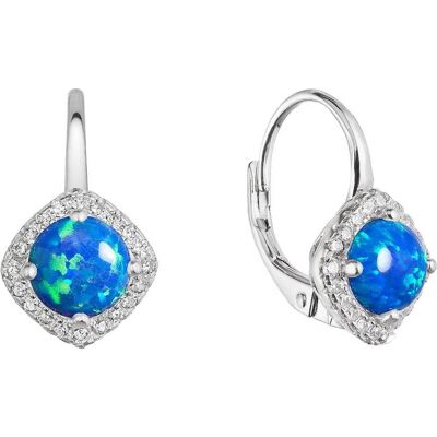 Evolution Group, Ohrringe, Charming earrings with synthetic opals 11463.3 blue Evolution Group, Ohrringe, Charming earrings with synthetic opals 11463.3 blue