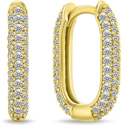 Brilio, Ohrringe, Silver - Unmissable gold-plated earrings with zircons EA856Y Brilio, Ohrringe, Silver - Unmissable gold-plated earrings with zircons EA856Y