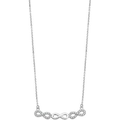 Lotus Halsschmuck, Silver - Glittering silver necklace with clear zircons Infinity LP3316-1 / 1 (L), (Metall) Lotus Halsschmuck, Silver - Glittering silver necklace with clear zircons Infinity LP3316-1 / 1 (L), (Metall)