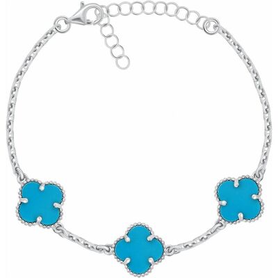 Brilio, Armschmuck, Silver - Women's silver bracelet with quatrefoils BRC191WTQ, (Silber) Brilio, Armschmuck, Silver - Women's silver bracelet with quatrefoils BRC191WTQ, (Silber)