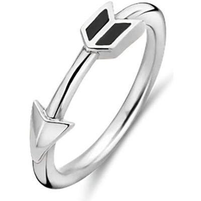 Ti Sento Milano, Ring, Ring Pfeil mit Onyx 12198BO, (56, 925 Silber) Ti Sento Milano, Ring, Ring Pfeil mit Onyx 12198BO, (56, 925 Silber)