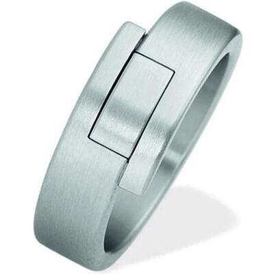 Xen, Ring, Bandring silber mattiert, (48) Xen, Ring, Bandring silber mattiert, (48)