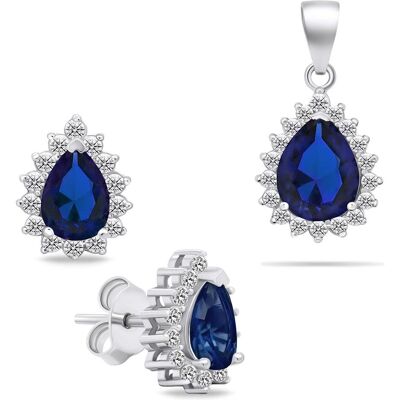 Brilio, Ohrringe, Silver - Charming Silver Jewelry Set with Zircons SET226WB (Earrings. Pendant), (Silber) Brilio, Ohrringe, Silver - Charming Silver Jewelry Set with Zircons SET226WB (Earrings. Pendant), (Silber)