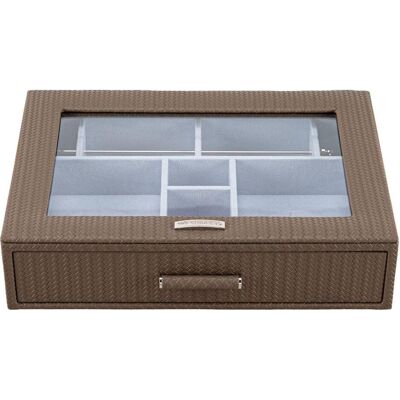 Windrose, Uhrenbox + Schmuckaufbewahrung, Corbello Charmbox, Braun Windrose, Uhrenbox + Schmuckaufbewahrung, Corbello Charmbox, Braun