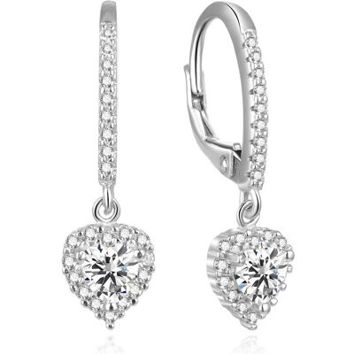 Beneto, Ohrringe, Romantic heart silver earrings AGUC2584L (L), (Silber) Beneto, Ohrringe, Romantic heart silver earrings AGUC2584L (L), (Silber)