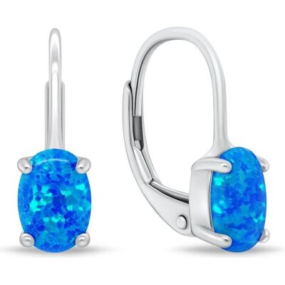 Brilio, Ohrringe, Silver - Fine silver earrings with synthetic opals EA934WB, (Silber) Brilio, Ohrringe, Silver - Fine silver earrings with synthetic opals EA934WB, (Silber)