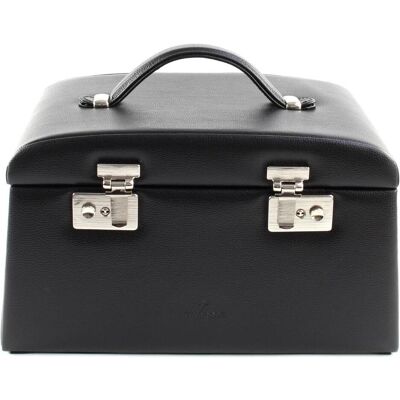Windrose, Uhrenbox + Schmuckaufbewahrung, Schmuckkästchen Beluga 2 - Schwarz, Schwarz Windrose, Uhrenbox + Schmuckaufbewahrung, Schmuckkästchen Beluga 2 - Schwarz, Schwarz