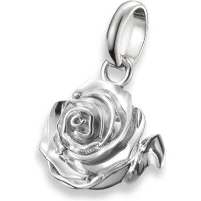 Thomas Sabo, Kettenanhänger, Charm-Anhänger Rosenblüte Connect Silber, (925 Sterling Silber, Silber 925) Thomas Sabo, Kettenanhänger, Charm-Anhänger Rosenblüte Connect Silber, (925 Sterling Silber, Silber 925)