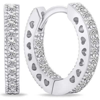 Brilio, Ohrringe, Silver - Charming silver hoop earrings EA724W, (Silber) Brilio, Ohrringe, Silver - Charming silver hoop earrings EA724W, (Silber)