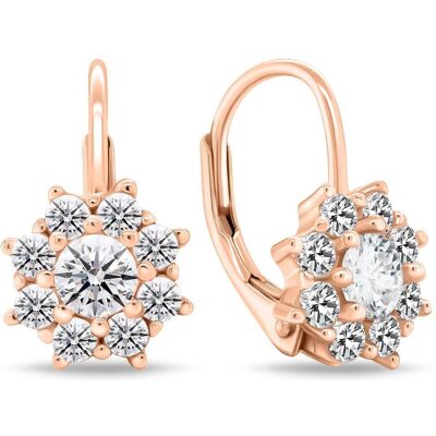 Brilio, Ohrringe, Silver - Beautiful bronze earrings with clear zircons EA744R, (Bronze) Brilio, Ohrringe, Silver - Beautiful bronze earrings with clear zircons EA744R, (Bronze)