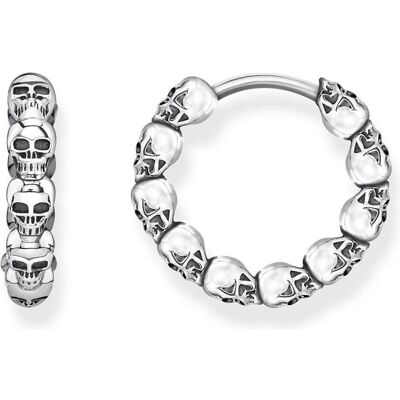 Thomas Sabo, Ohrringe, Creolen Totenköpfe, (Silber) Thomas Sabo, Ohrringe, Creolen Totenköpfe, (Silber)