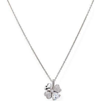 Amen, Halsschmuck, Original silver necklace with zircons Love CLPQUBB (chain. pendant) (L), (925er Silber, 40 cm) Amen, Halsschmuck, Original silver necklace with zircons Love CLPQUBB (chain. pendant) (L), (925er Silber, 40 cm)