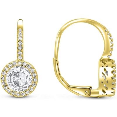 Brilio, Ohrringe, Silver - Sparkling gold-plated earrings with zircons EA118Y Brilio, Ohrringe, Silver - Sparkling gold-plated earrings with zircons EA118Y