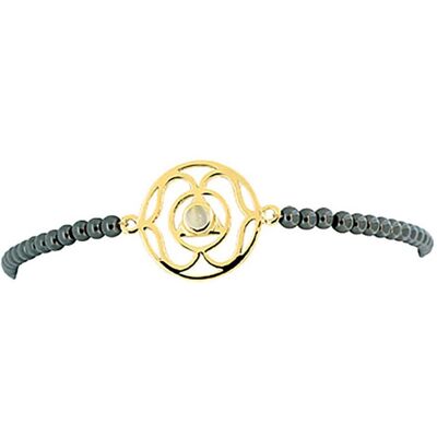 Viva Diva, Armschmuck, Stirn-Chakra Armband mit Hämatit vergoldet 16-18 cm, (18 cm, 925 Sterling Silber) Viva Diva, Armschmuck, Stirn-Chakra Armband mit Hämatit vergoldet 16-18 cm, (18 cm, 925 Sterling Silber)