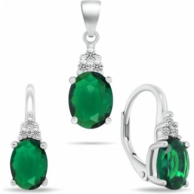 Brilio, Schmuck Set, Silver - Silver jewelry set with cubic zirconia SET293WG (earrings. pendant), Weiss, Silber, (Silber) Brilio, Schmuck Set, Silver - Silver jewelry set with cubic zirconia SET293WG (earrings. pendant), Weiss, Silber, (Silber)