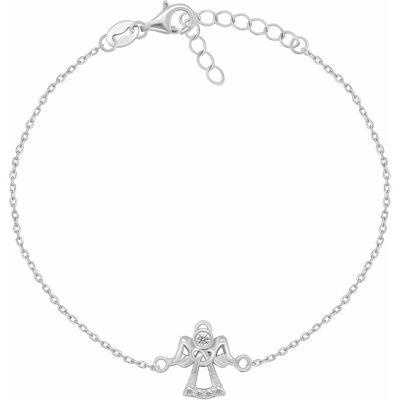 Brilio, Armschmuck, Silberarmband Engel mit Zirkonen BRC251W, (Silber) Brilio, Armschmuck, Silberarmband Engel mit Zirkonen BRC251W, (Silber)