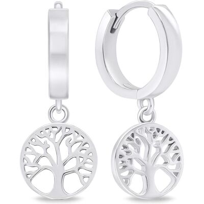 Brilio, Ohrringe, Silver - Stylish silver earrings Tree of Life EA639W, (Silber) Brilio, Ohrringe, Silver - Stylish silver earrings Tree of Life EA639W, (Silber)
