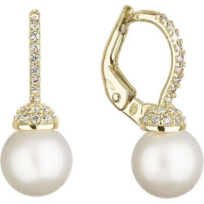 Evolution Group, Ohrringe, Sparkling Yellow Gold Real Pearl Dangle Earrings 91P00022, (Gelbgold) Evolution Group, Ohrringe, Sparkling Yellow Gold Real Pearl Dangle Earrings 91P00022, (Gelbgold)