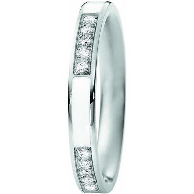 Xen, Ring, Ring mit 20 Brillanten 0,20 ct. und Keramik weiss, (52) Xen, Ring, Ring mit 20 Brillanten 0,20 ct. und Keramik weiss, (52)