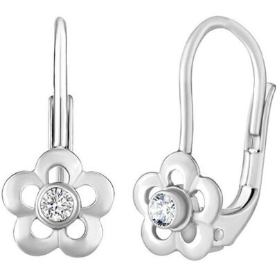 Silvego, Ohrringe, Silver flower earrings with Swarovski  Zircons SILVEGOB70164SW, (Silber) Silvego, Ohrringe, Silver flower earrings with Swarovski  Zircons SILVEGOB70164SW, (Silber)