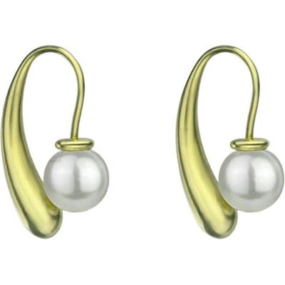 Marc Ohrringe, Malone Jennifer White Earrings Mce24025g - Gold-Plated With Artificial Pearl, (Vergoldet) Marc Ohrringe, Malone Jennifer White Earrings Mce24025g - Gold-Plated With Artificial Pearl, (Vergoldet)