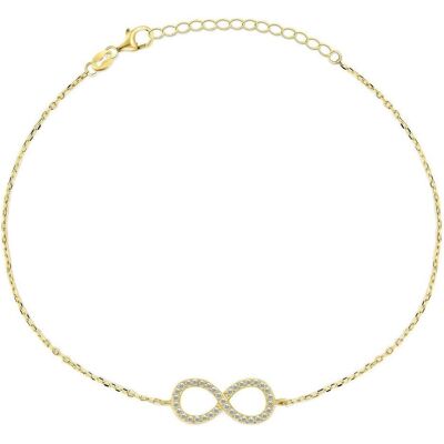 Brilio, Armschmuck, Silver - Decent gold plated infinity bracelet BRC64Y Brilio, Armschmuck, Silver - Decent gold plated infinity bracelet BRC64Y