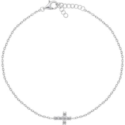Brilio Silver Elegantes Silberarmband mit Kreuz - Armband Brilio Silver Elegantes Silberarmband mit Kreuz - Armband