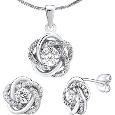 Silvego, Schmuck Set, Women's Jewelry Set Made Of 925 Sterling Silver With Zirconia Rosalyn, Silber, (Silber 925) Silvego, Schmuck Set, Women's Jewelry Set Made Of 925 Sterling Silver With Zirconia Rosalyn, Silber, (Silber 925)