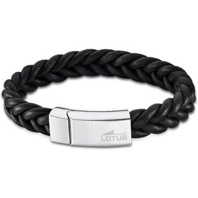 Lotus Armschmuck, Style -ack leather bracelet Men Basic LS2095-2 / 2 (M), (20 cm, Edelstahl, Leder) Lotus Armschmuck, Style -ack leather bracelet Men Basic LS2095-2 / 2 (M), (20 cm, Edelstahl, Leder)