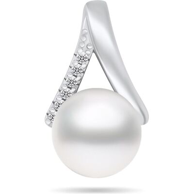 Brilio, Halsschmuck, Silver - Exceptional Silver Necklace with Genuine Pearl MP05398A (Chain. Pendant), (Silber) Brilio, Halsschmuck, Silver - Exceptional Silver Necklace with Genuine Pearl MP05398A (Chain. Pendant), (Silber)
