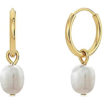Edblad, Ohrringe, Ohrringe PERLA HOOPS, (Edelstahl, Süsswasserperle) Edblad, Ohrringe, Ohrringe PERLA HOOPS, (Edelstahl, Süsswasserperle)