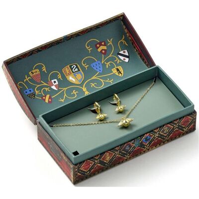 Carat, Halsschmuck, Gift Box Collana e Orecchini Harry Potter Boccino D'Oro, (Aluminium, Kupfer, Zink, Zinklegierung, 40 cm) Carat, Halsschmuck, Gift Box Collana e Orecchini Harry Potter Boccino D'Oro, (Aluminium, Kupfer, Zink, Zinklegierung, 40 cm)