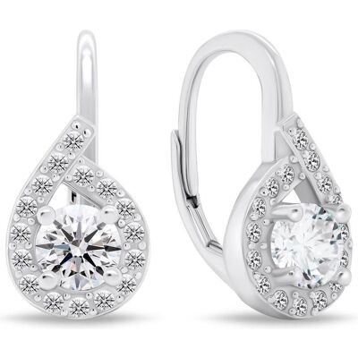 Brilio, Ohrringe, Silver - Sparkling silver earrings with clear zircons EA756W, (Silber) Brilio, Ohrringe, Silver - Sparkling silver earrings with clear zircons EA756W, (Silber)
