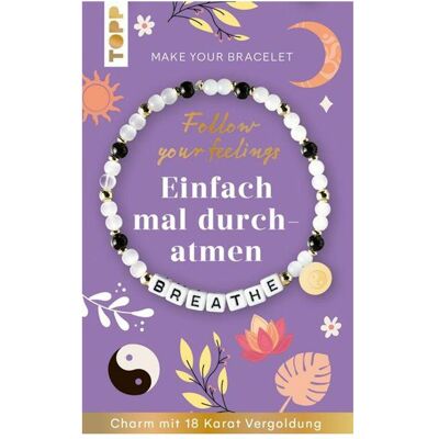Frech, Schmuck Set, Follow your Feelings - Make your Bracelet - Breathe VE, 10 Exemplare, Gold, Mehrfarbig, (Elastikgarn, Glasperlen, vergoldeter Charm) Frech, Schmuck Set, Follow your Feelings - Make your Bracelet - Breathe VE, 10 Exemplare, Gold, Mehrfarbig, (Elastikgarn, Glasperlen, vergoldeter Charm)