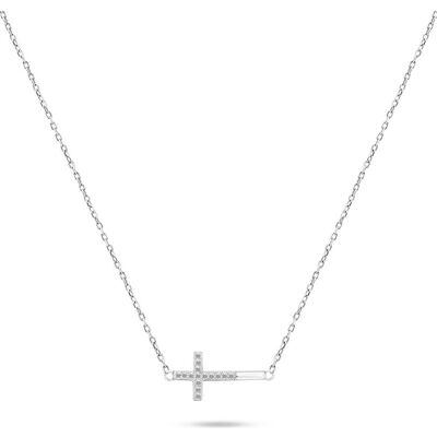Brilio, Halsschmuck, Silver - Timeless cross necklace NCL58W, (Silver) Brilio, Halsschmuck, Silver - Timeless cross necklace NCL58W, (Silver)
