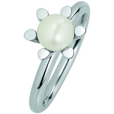 Xen, Ring, Ring mit 6 mm Perle poliert, (49) Xen, Ring, Ring mit 6 mm Perle poliert, (49)