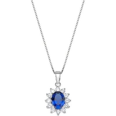 Amen, Halsschmuck, Lady CLLDGBBBL Charmante Silber-Zirkonia-Halskette (Kette, Anhänger), (Silber) Amen, Halsschmuck, Lady CLLDGBBBL Charmante Silber-Zirkonia-Halskette (Kette, Anhänger), (Silber)