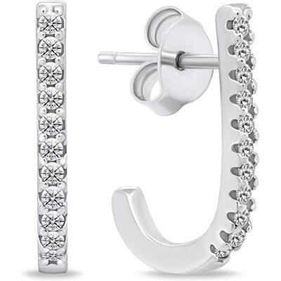 Brilio, Ohrringe, Silver - Original silver earrings with zircons EA618W, (Silber) Brilio, Ohrringe, Silver - Original silver earrings with zircons EA618W, (Silber)